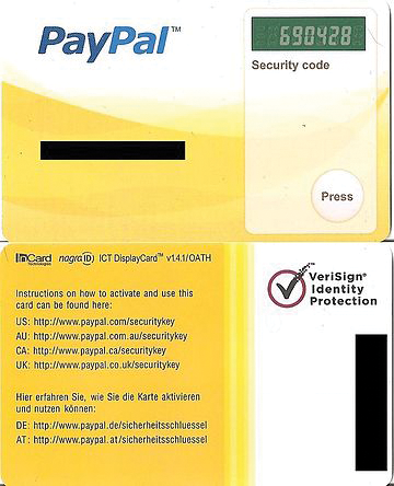 paypal key card