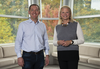 Figure 1: Ginni Rometty, Chairman, President, and CEO of IBM (right) with Jim Whitehurst, CEO of Red Hat.